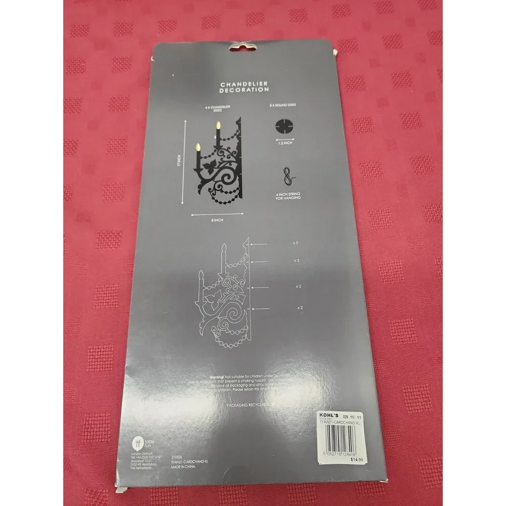 Halloween Party Decor 2 Hanging Chandeliers And A 3 Pack Of Fans New In Package